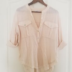 Carly Jean Los Angeles Layla Boho Blouse - Natural